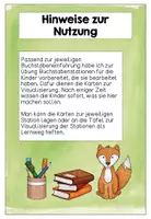 Vorschau - Stationenlernen - Schilder Buchstabenstationen Fuchsklasse - Seite 1