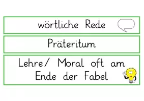Vorschau - Anderer Materialtyp - Merkmale einer Fabel: Tafelmaterial & Aushang (Texterarbeitung) - Deutsch - Kl. 3/4 - Seite 3