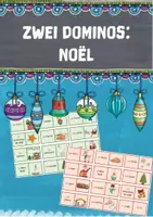 Vorschau - Stationenlernen - Domino: Noël / Noel - Deckblatt