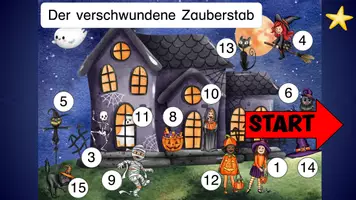 Vorschau - Arbeitsblätter - Interaktive Lesespurgeschichte Halloween - Seite 3