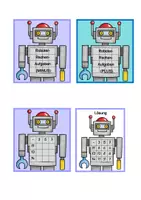 Vorschau - Aufgabenkarten - Roboter-Rechenaufgaben bis 20 - Deckblatt