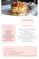 Vorschau - Arbeitsblätter - Pancakes - our favourite recipes - Deckblatt