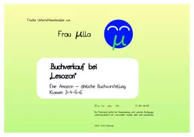 Vorschau - Arbeitsblätter - Buchvorstellung bei "Lesozon" - Deckblatt