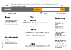 Vorschau - Arbeitsblätter - Buchvorstellung bei "Lesozon" - Seite 1