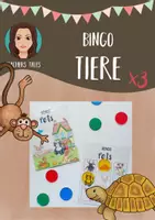 Vorschau - Stationenlernen - 3x Bingo: Tiere - Deckblatt