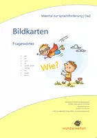 Vorschau - Spiele - Fragewörter Deutsch / DaZ - 8 Bildkarten für Lernspiele und Übungen in der einsprachigen Wortschatzarbeit - Deckblatt