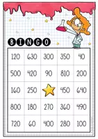 Vorschau - Stationenlernen - Multiplikation mit Zehnerzahlen - Bingo - Seite 1