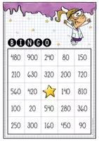 Vorschau - Stationenlernen - Multiplikation mit Zehnerzahlen - Bingo - Seite 2