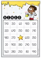 Vorschau - Stationenlernen - Multiplikation mit Zehnerzahlen - Bingo - Seite 3