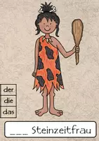 Vorschau - Fördermaterial/Inklusion - Artikel üben mit Klammerkarten (Steinzeit) - Seite 1
