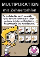 Vorschau - Stationenlernen - Multiplikation mit Zehnerzahlen: "Ich habe... Wer hat...?" (4 Lernspiele) - Deckblatt