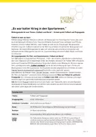 Vorschau - Arbeitsblätter - Bildungsmaterial Fußball-und-Propaganda Lehrerinnenhandreichung - Deckblatt