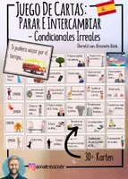Vorschau - Spiele - Juego de cartas: Parar e intercambiar / Condicionales Irreales - Deckblatt