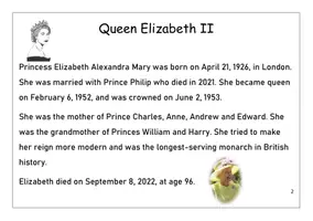 Vorschau - Arbeitsblätter - The Royal family: Small Booklet DIN-A5 (Texts with 40 questions) - Seite 3