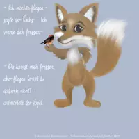 Vorschau - Poster - Der Fuchs und der Vogel - eine Lerngeschichte, für Mut zum anders sein. - Deckblatt