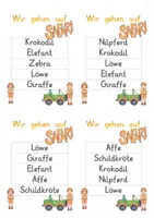 Vorschau - Bildkarten - Safari Spiel - Seite 1