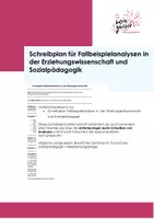 Vorschau - Merkblätter - Schreibplan Fallbeispielanalyse Erziehungswissenschaft & Sozialpädagogik - Deckblatt