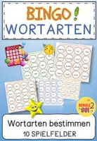 Vorschau - Arbeitsblätter - Wortarten Bingo / Wortarten bestimmen / Deutsch / Freiarbeit - Deckblatt