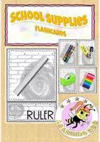 Vorschau - Fördermaterial/Inklusion - School supplies - Flashcards - Deckblatt