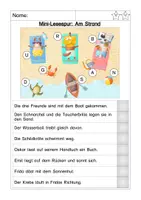 Vorschau - Arbeitsblätter - Sommer Lesespur Strand - Seite 2