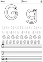 Vorschau - Arbeitsblätter - Buchstabe G - Buchstabeneinführung - Buchstabenblatt DaZ / Deutsch - Deckblatt