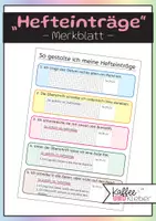 Vorschau - Merkblätter - Merkblatt: So gestalte ich meine Hefteinträge - Deckblatt