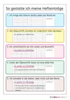 Vorschau - Merkblätter - Merkblatt: So gestalte ich meine Hefteinträge - Seite 1