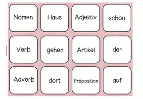 Vorschau - Spiele - Wortarten - Paare finden - mehrfach differenziert! - Seite 1