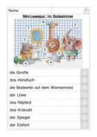 Vorschau - Arbeitsblätter - Lesespur Badezimmer - Seite 1