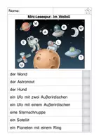 Vorschau - Arbeitsblätter - Lesespur Weltall - Seite 1