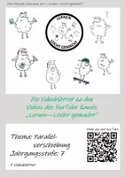 Vorschau - Arbeitsblätter - Thema: Parallelverschiebung Klasse 7 (7 Videoblätter) - Deckblatt