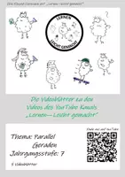 Vorschau - Arbeitsblätter - Thema: Parallele Geraden Klasse 7 (5 Videoblätter) - Deckblatt