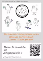Vorschau - Arbeitsblätter - Materialpaket: Daten und Zufall Klasse 8 (Präsentationen und Videoblätter) - Deckblatt