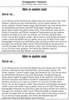 Vorschau - Arbeitsblätter - Gruselgeschichte im dunklen Wald > Wortschatz Adjektive - Seite 1