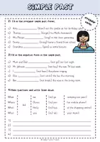 Vorschau - Arbeitsblätter - Simple past irregular verbs - Seite 3