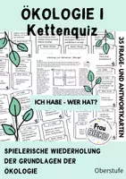 Vorschau - Spiele - Kettenquiz Ökologie I Abiotische Faktoren - Ich habe, Wer hat? - Deckblatt