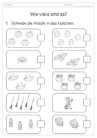 Vorschau - Arbeitsblätter - Halloween: Zählen im ZR 5 - Arbeitsblatt - mit Lösungen - Seite 1