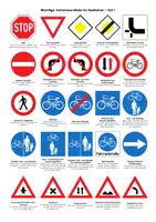 Vorschau - Poster - Wichtige Verkehrsschilder für Radfahrer - Plakat - Deckblatt