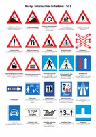 Vorschau - Poster - Wichtige Verkehrsschilder für Radfahrer - Plakat - Seite 1