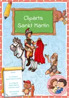 Vorschau - Mal- und Bastelvorlagen - 16 Cliparts - Sankt Martin und Laternenumzug - Deckblatt