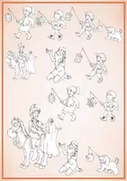 Vorschau - Mal- und Bastelvorlagen - 16 Cliparts - Sankt Martin und Laternenumzug - Seite 2