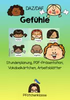 Vorschau - Stundenentwürfe - DAZ DAF Materialpaket Themenbereich Gefühle - Deckblatt