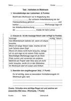 Vorschau - Arbeitsblätter - Test Verhalten im Werkraum - Belehrung - Werkraumordnung - Seite 3