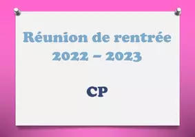 Aperçu - Autre type de ressources - Diaporama-réunion parents 2022 - Page de couverture