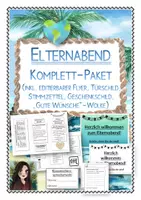Vorschau - Anderer Materialtyp - Elternabend KOMPLETT-PAKET (inklusive editierbarer Flyer, Grüße an die Eltern, Wünsche an die Kinder, Begrüßungsschild, Stimmzettel) - Deckblatt