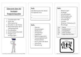 Vorschau - Anderer Materialtyp - Elternabend KOMPLETT-PAKET (inklusive editierbarer Flyer, Grüße an die Eltern, Wünsche an die Kinder, Begrüßungsschild, Stimmzettel) - Seite 3