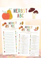 Vorschau - Arbeitsblätter - Herbst ABC - Finde zu jedem Buchstaben das passende Wort - Deckblatt
