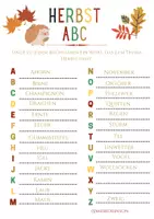Vorschau - Arbeitsblätter - Herbst ABC - Finde zu jedem Buchstaben das passende Wort - Seite 2