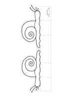 Vorschau - Mal- und Bastelvorlagen - Prickeln / Ausschneiden „SCHNECKE“ zum Hinstellen (koloriert & zum Ausmalen) - Seite 3