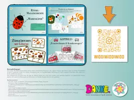 Vorschau - Mal- und Bastelvorlagen - Fußspuren der Eichhörnchen zu Herbstfrüchten nachspuren? - Welches Eichhörnchen bekommt die Buchecker, die Walnuss, die Kastanie, die Eichel? - Seite 3